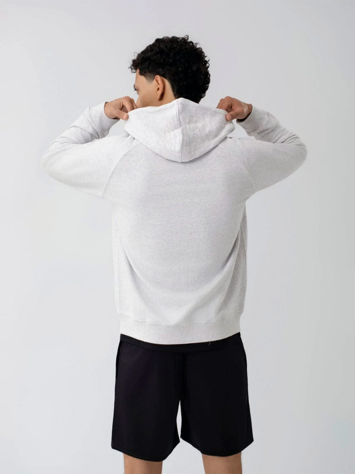 POLERA ALGODÓN HOMBRE REEBOK BLANCO TERRY HOODIE - 3