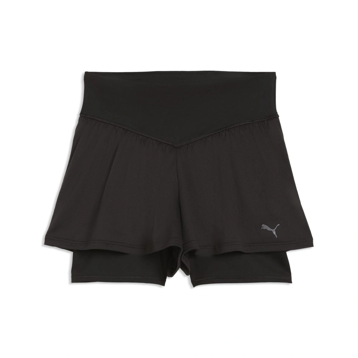 SHORT MUJER PUMA SHAPE FLOWY NEGRO - 1