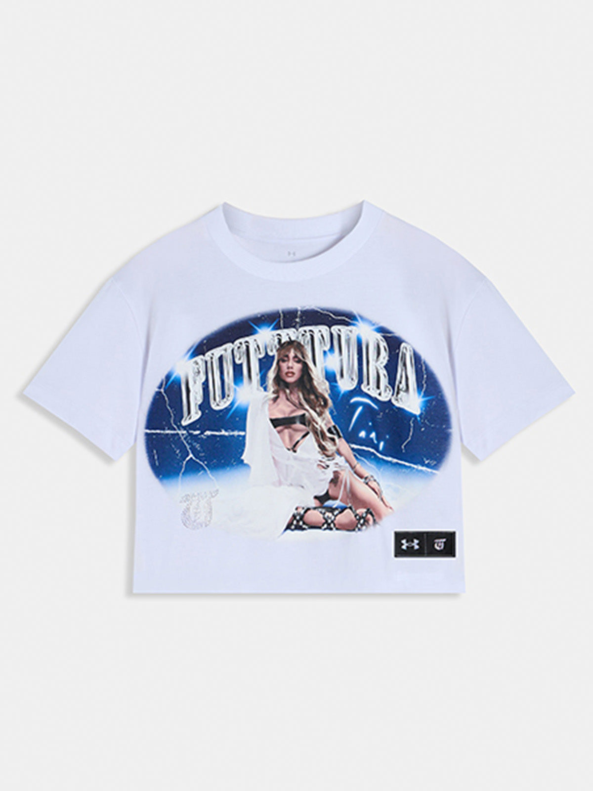 POLO MANGA CORTA MUJER UNDER ARMOUR BLANCO CROP FUTTURA - 1