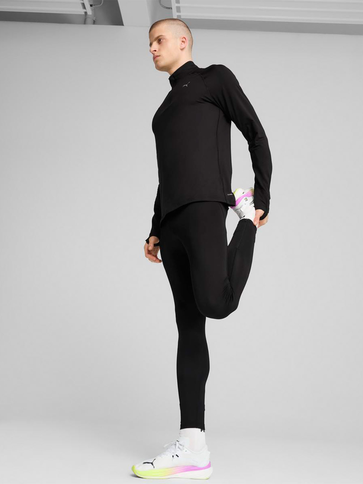 POLO HOMBRE PUMA NEGRO RUN VELOCITY CLOUDSPUN - 4