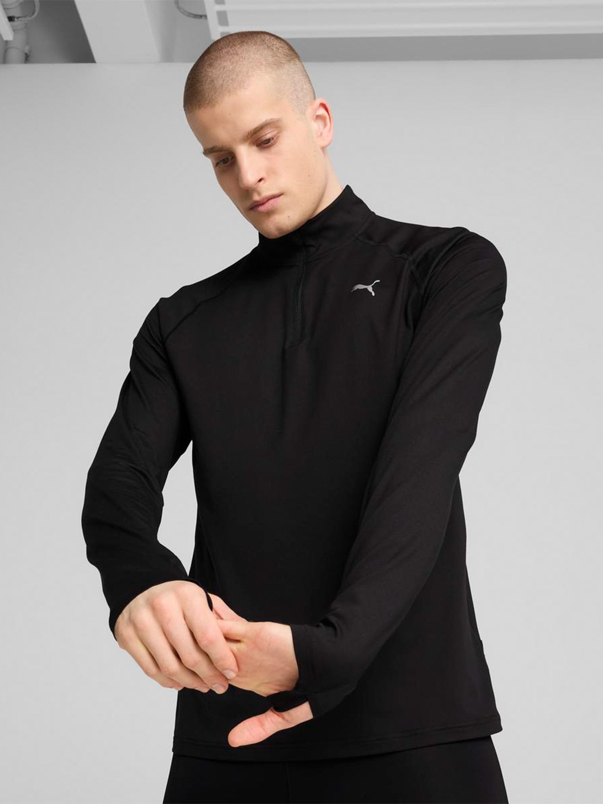 POLO HOMBRE PUMA NEGRO RUN VELOCITY CLOUDSPUN - 2