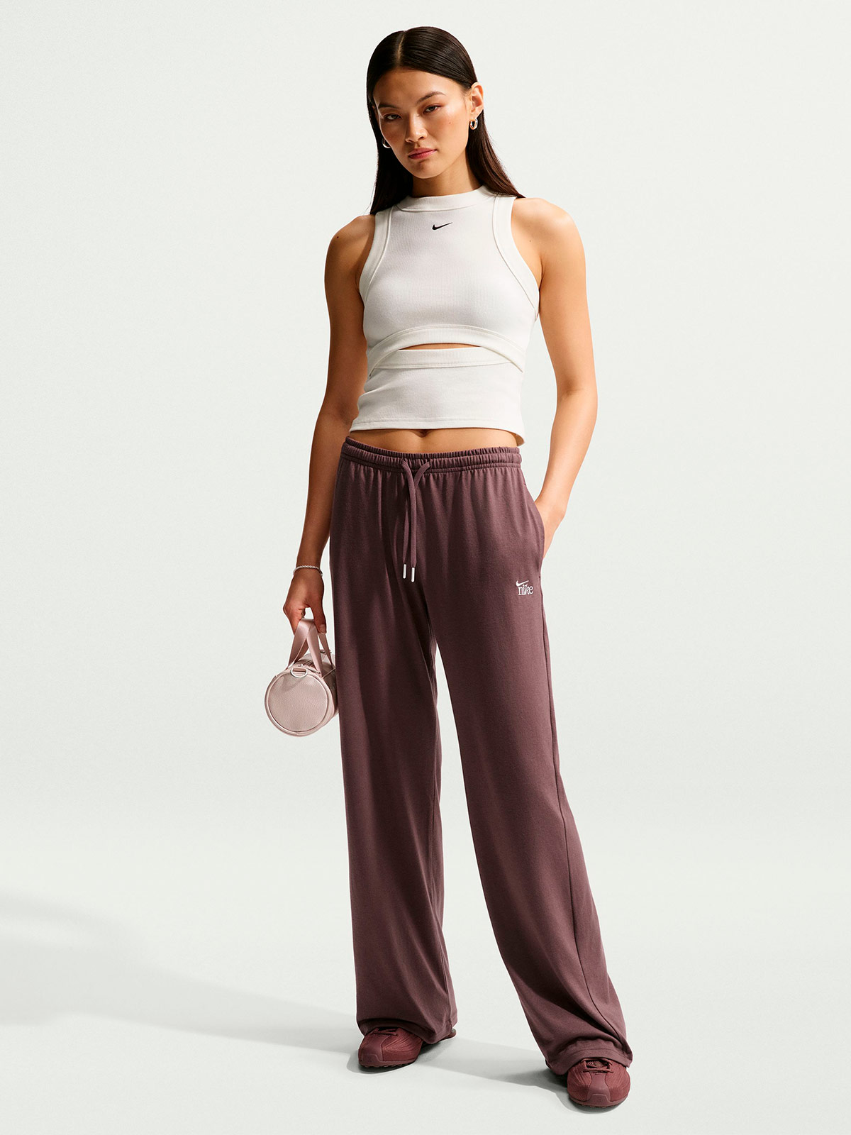 PANTALÓN BUZO MUJER NIKE VIOLETA CHILL KNIT - 1