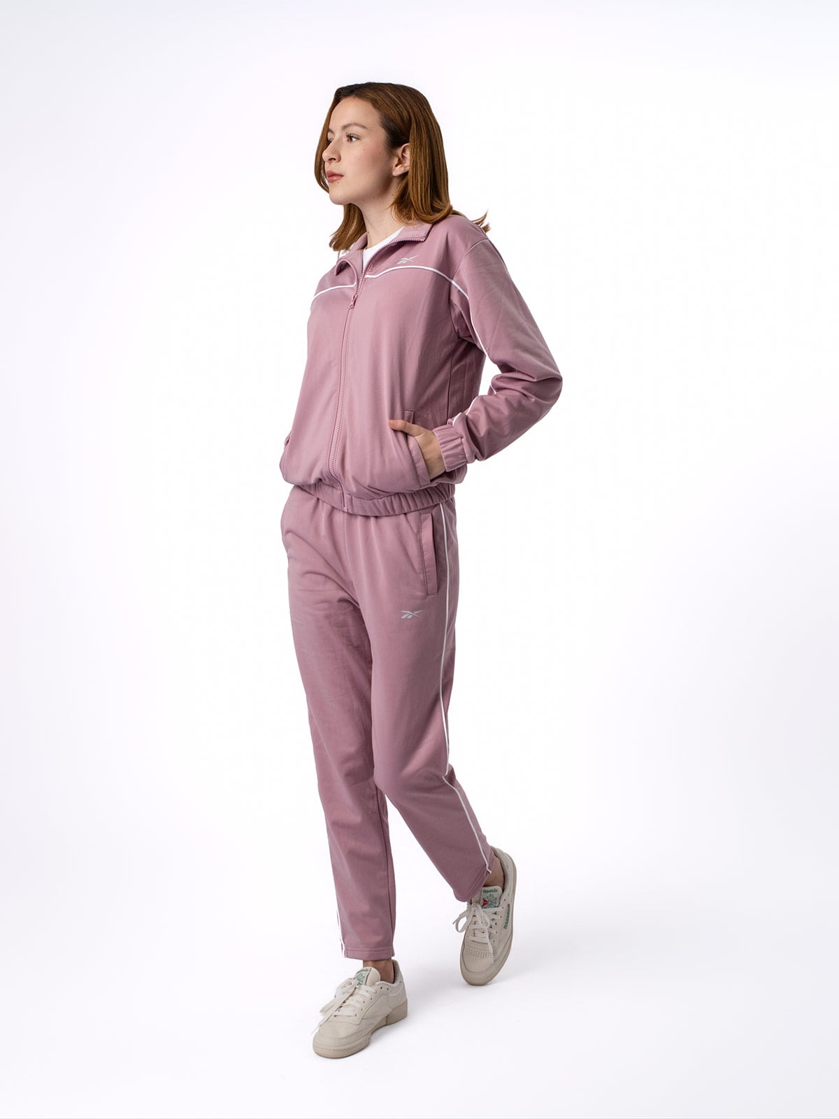 PANTALÓN BUZO ALGODÓN MUJER REEBOK LILA TRACKSUIT - 2