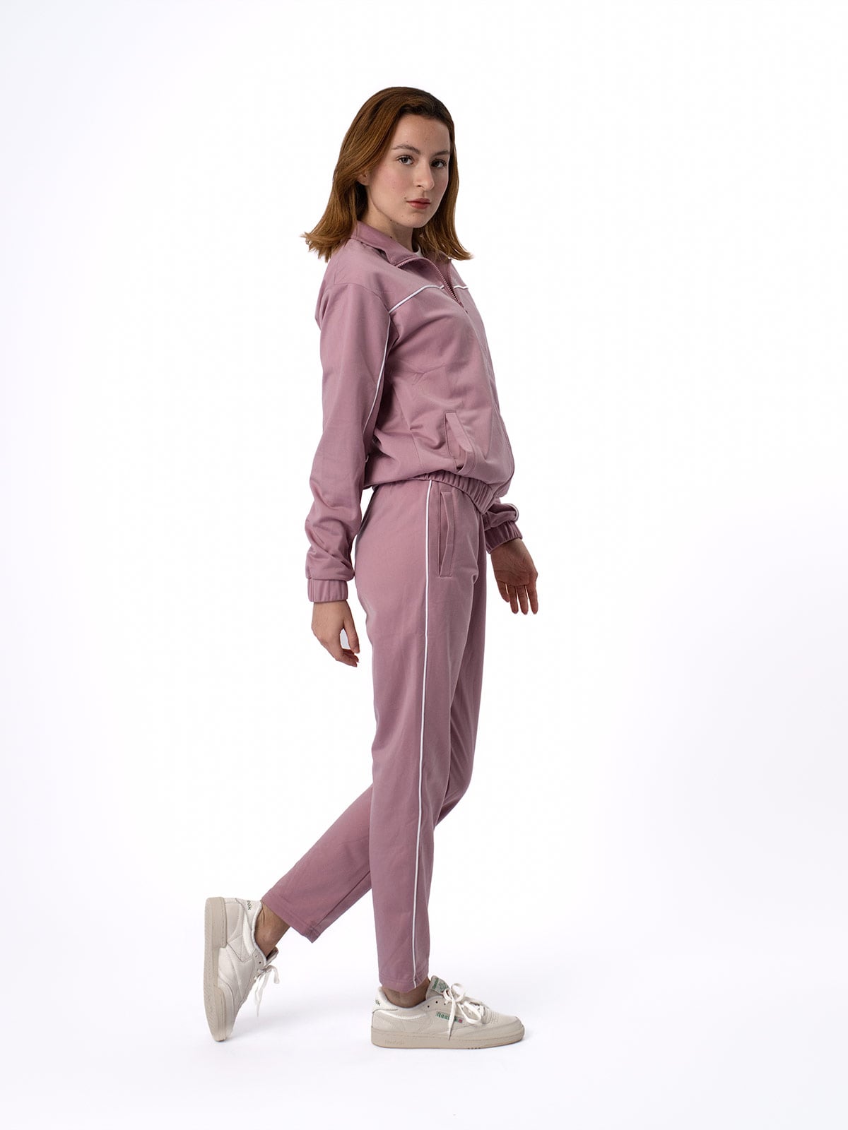 PANTALÓN BUZO ALGODÓN MUJER REEBOK LILA TRACKSUIT - 5