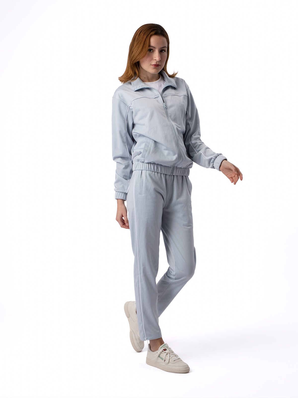 PANTALÓN BUZO ALGODÓN MUJER REEBOK CELESTE TRACKSUIT - 2