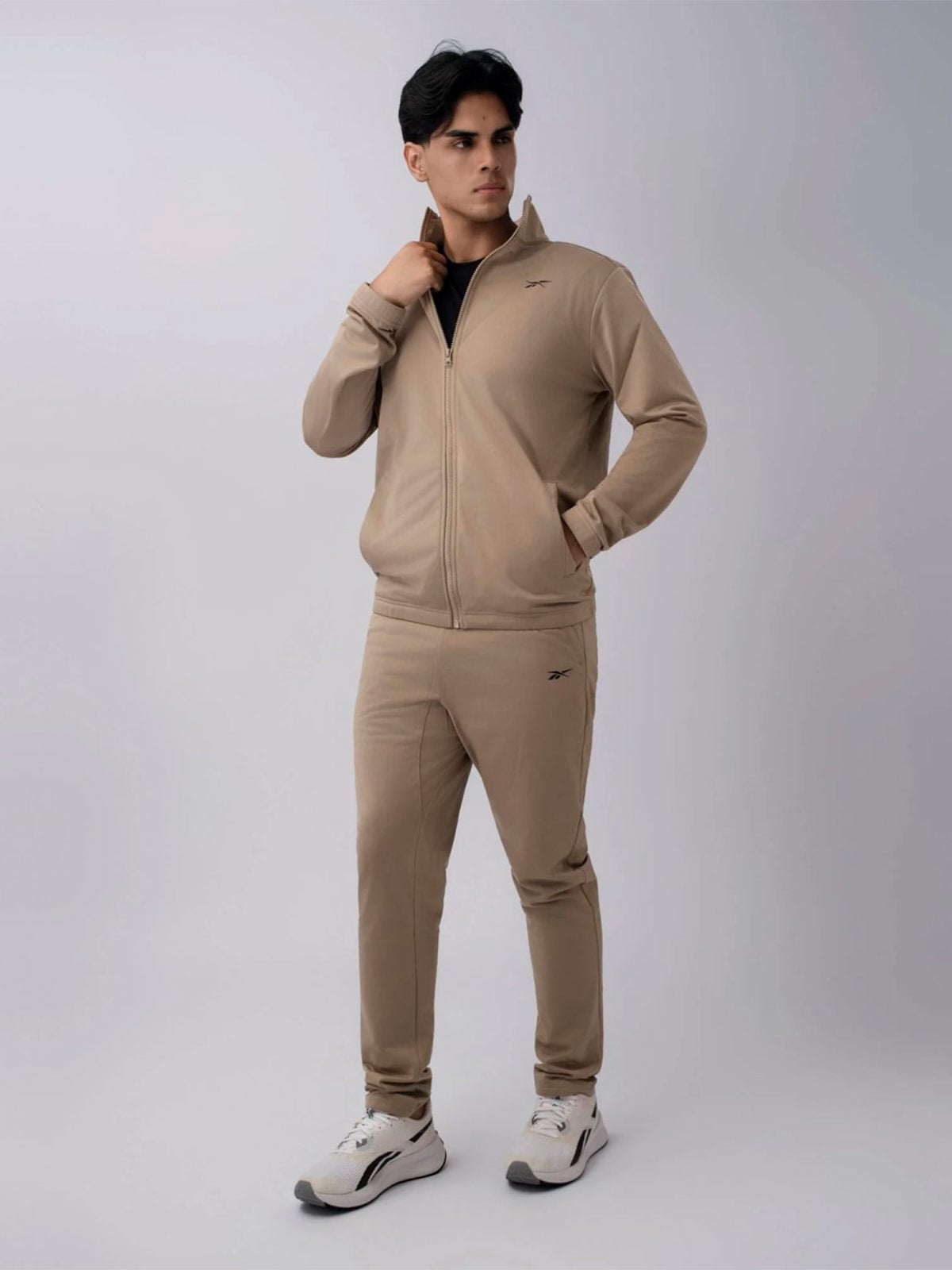 CONJUNTO BUZO ALGODÓN HOMBRE REEBOK MARRÓN CORE TRAINING TRACKSUIT - 1