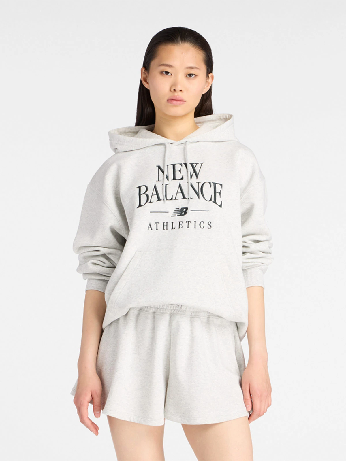POLERA MUJER NEW BALANCE GRIS - 1