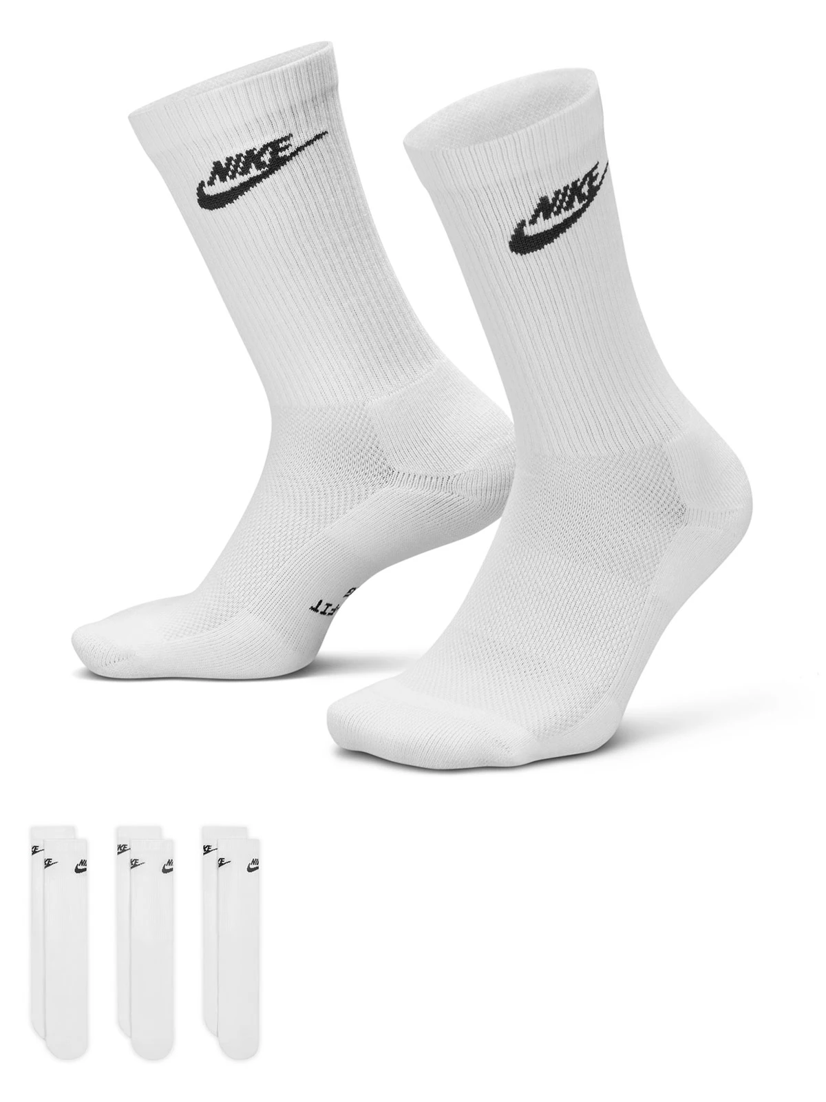 PACK X3 CALCETINES UNISEX NIKE BLANCO FUTURA - 1