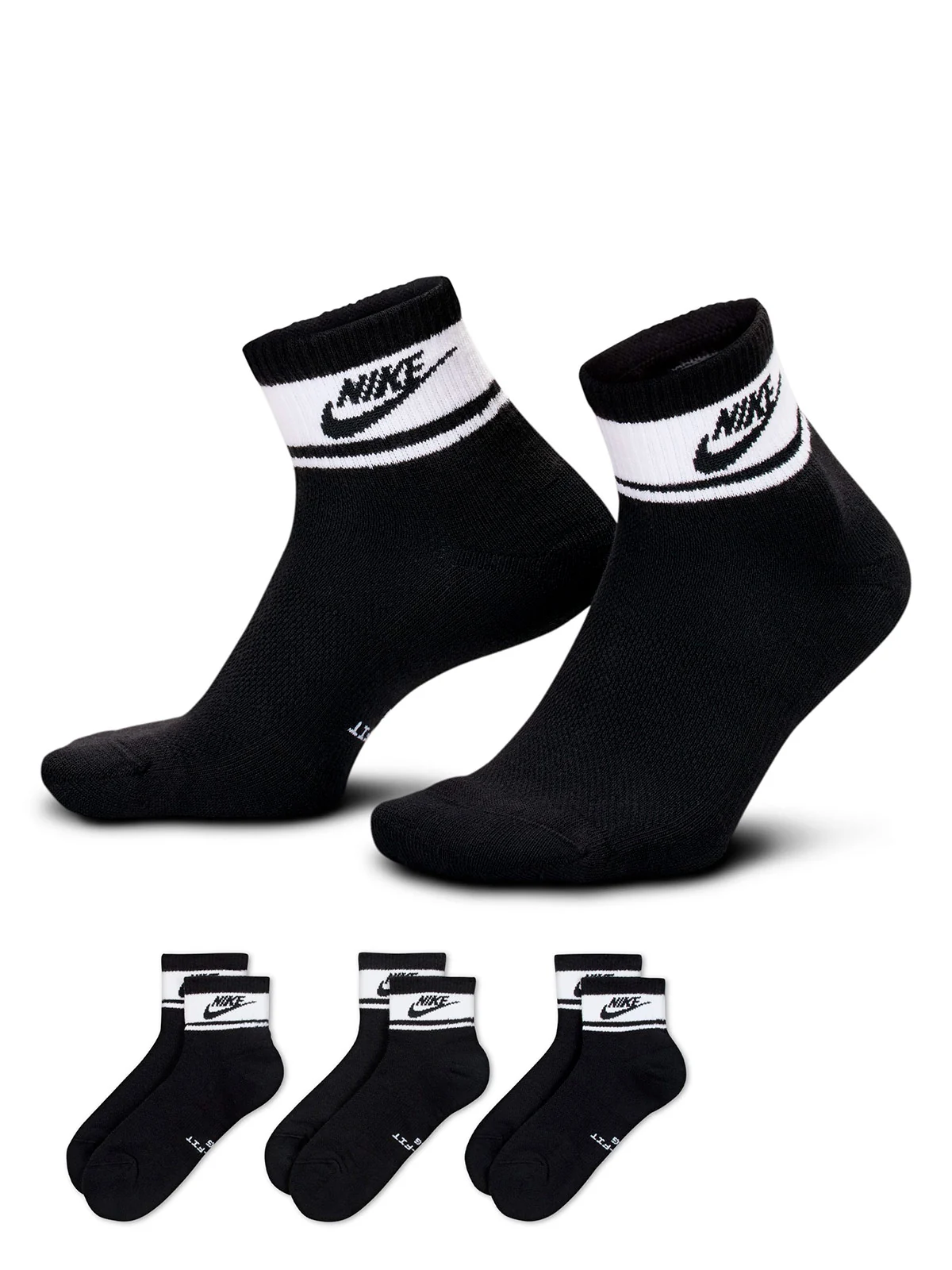 PACK X3 CALCETINES UNISEX NIKE NEGRO EVERYDAY - 1