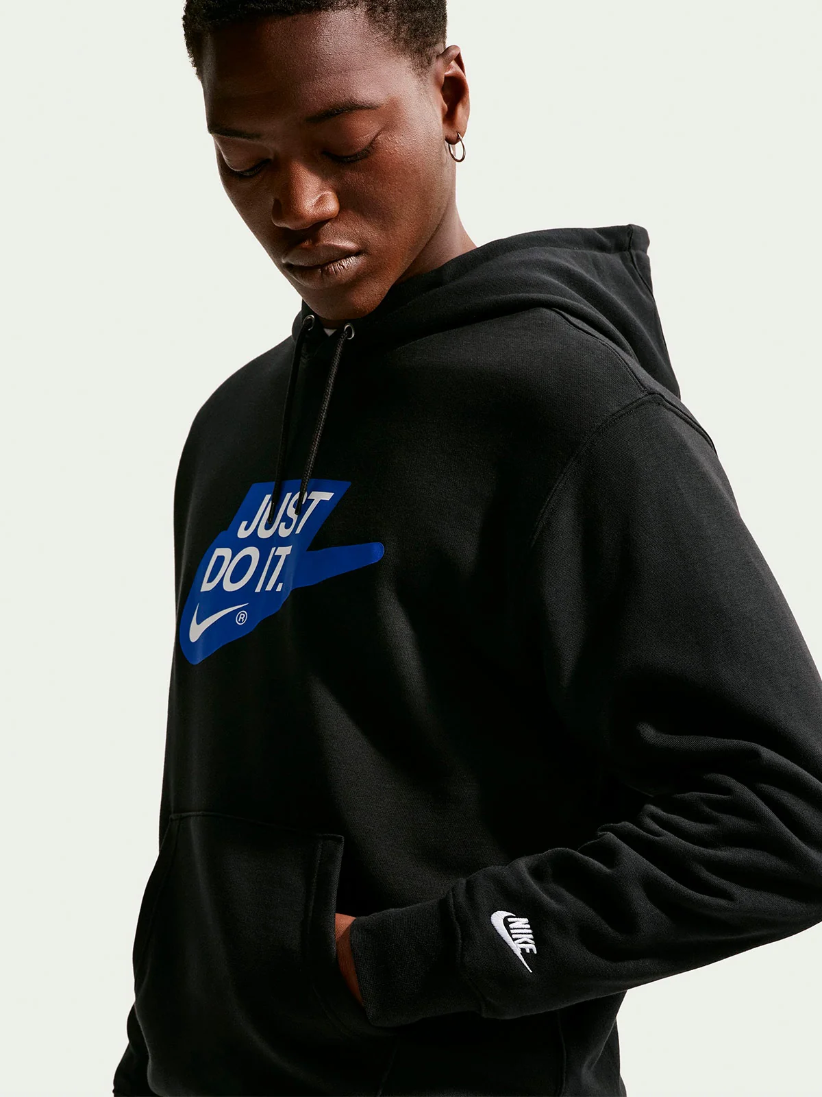 POLERA HOMBRE NIKE NEGRO CLUB FT - 5
