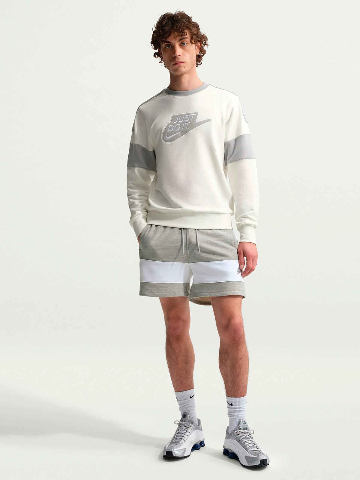POLO HOMBRE NIKE BLANCO CLUB FT CREW - 1