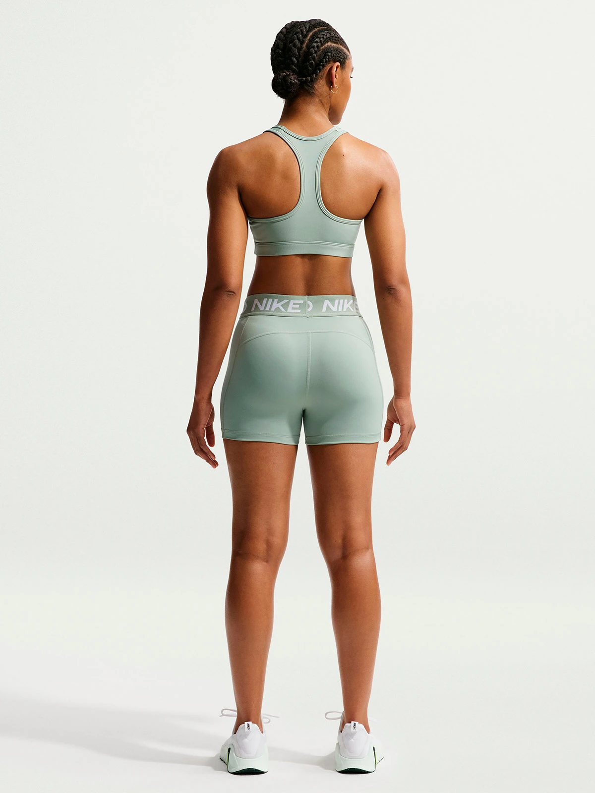 LEGGING CORTAS MUJER NIKE GRIS 3EN1 - 2