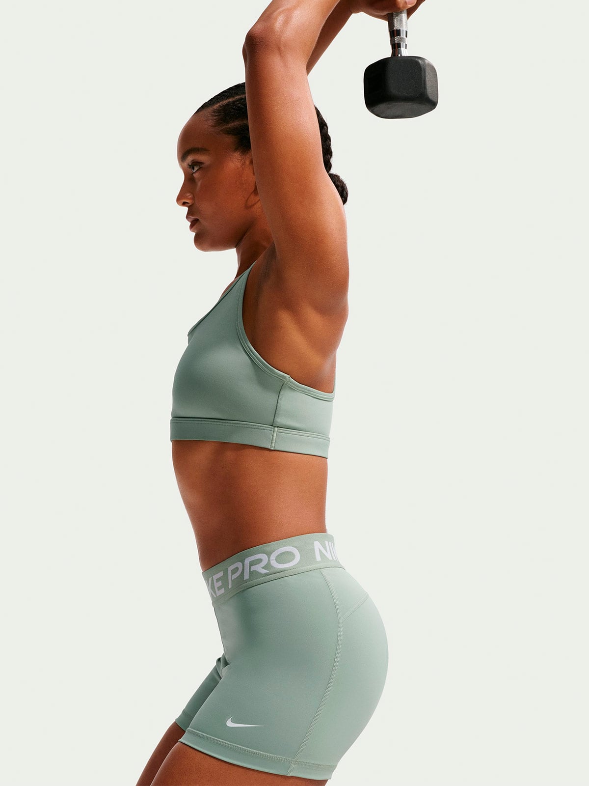 LEGGING CORTAS MUJER NIKE GRIS 3EN1 - 3