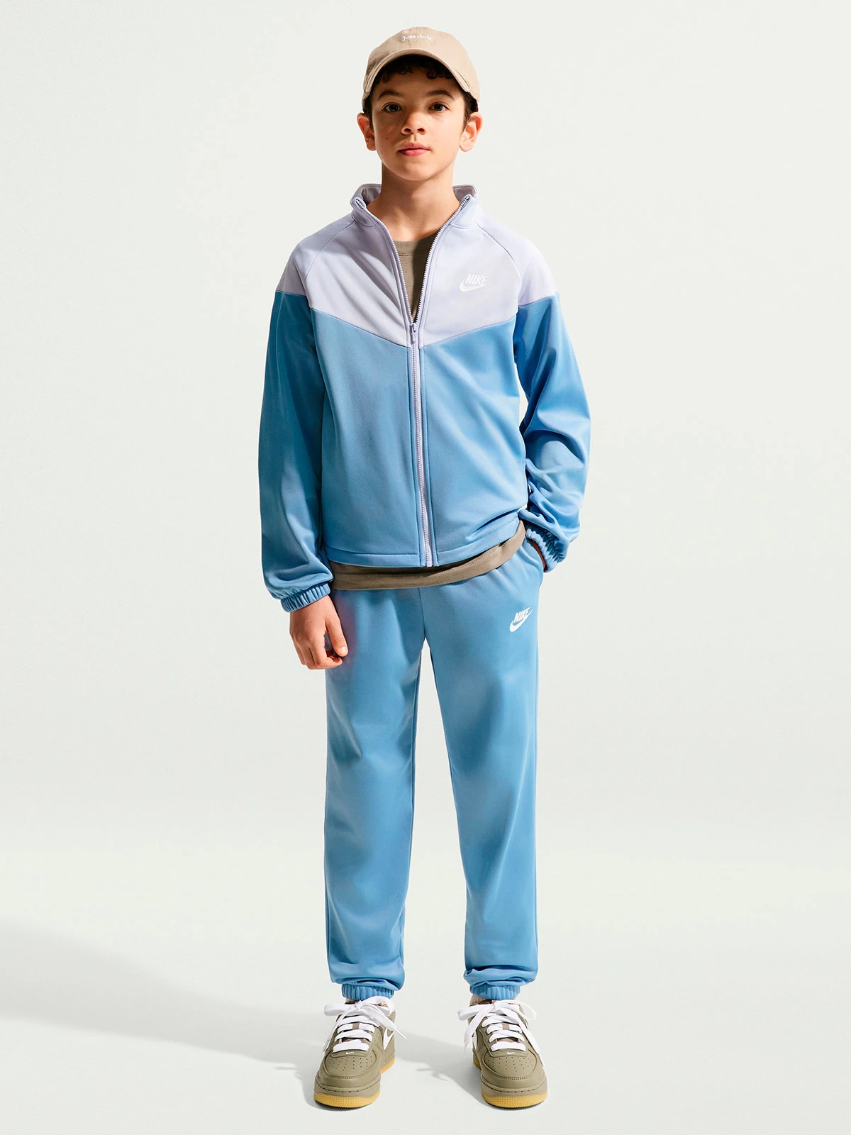 CONJUNTO BUZO NIÑO NIKE CELESTE - 1