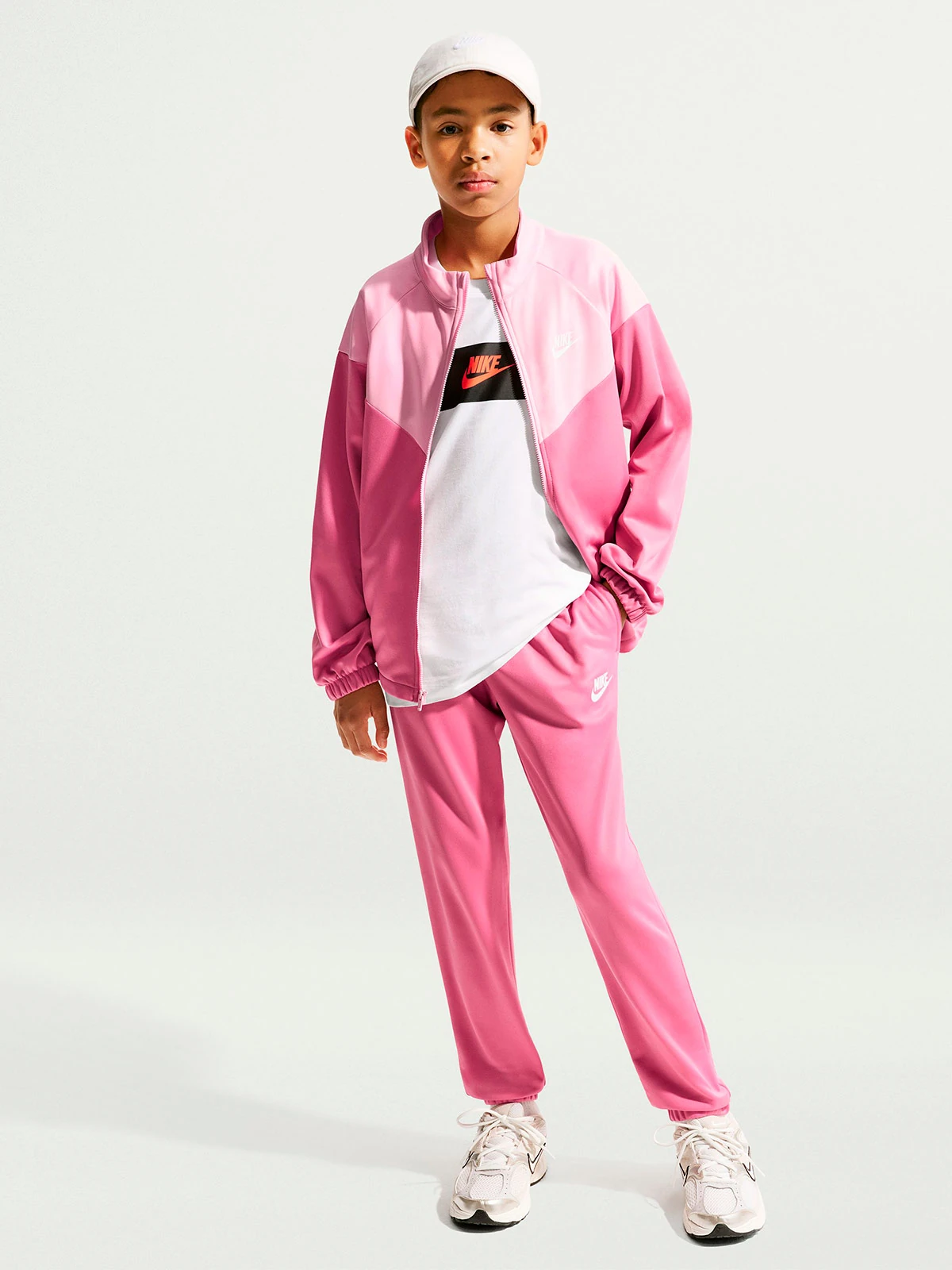 CONJUNTO BUZO NIÑA NIKE ROSADO - 1