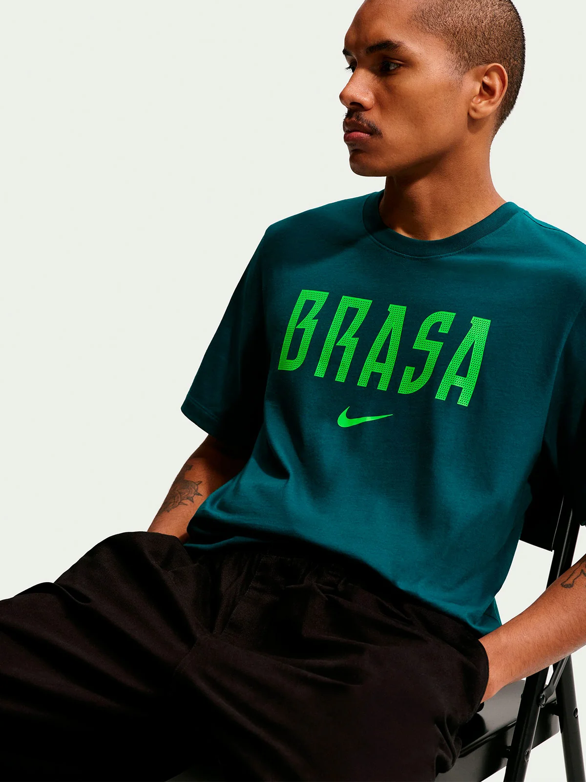 POLO DEPORTIVO HOMBRE NIKE VERDE WORDMARK - 4