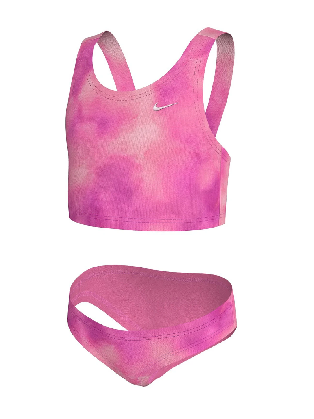 CONJUNTO NATACIÓN MANGA LARGA NIÑA NIKE ROSADO - 2