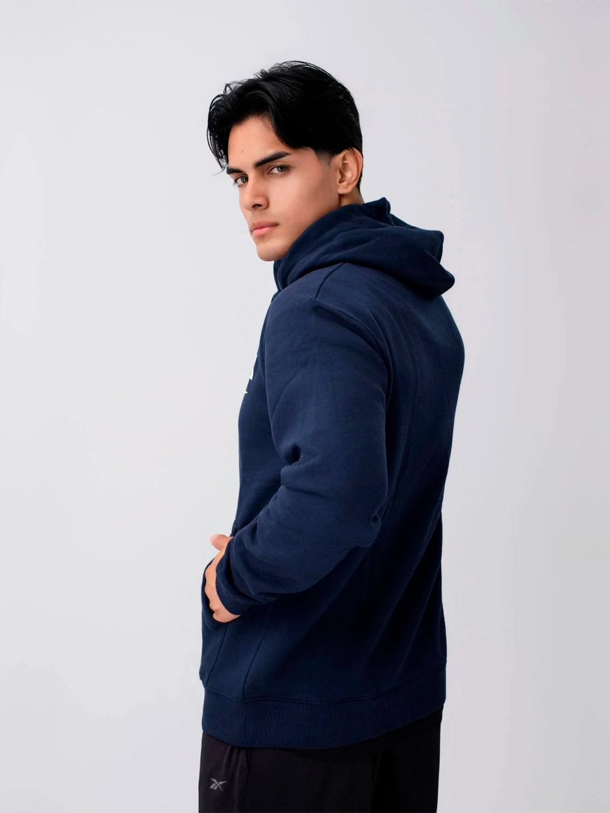 POLERA HOMBRE REEBOK AZUL HOODIE - 2