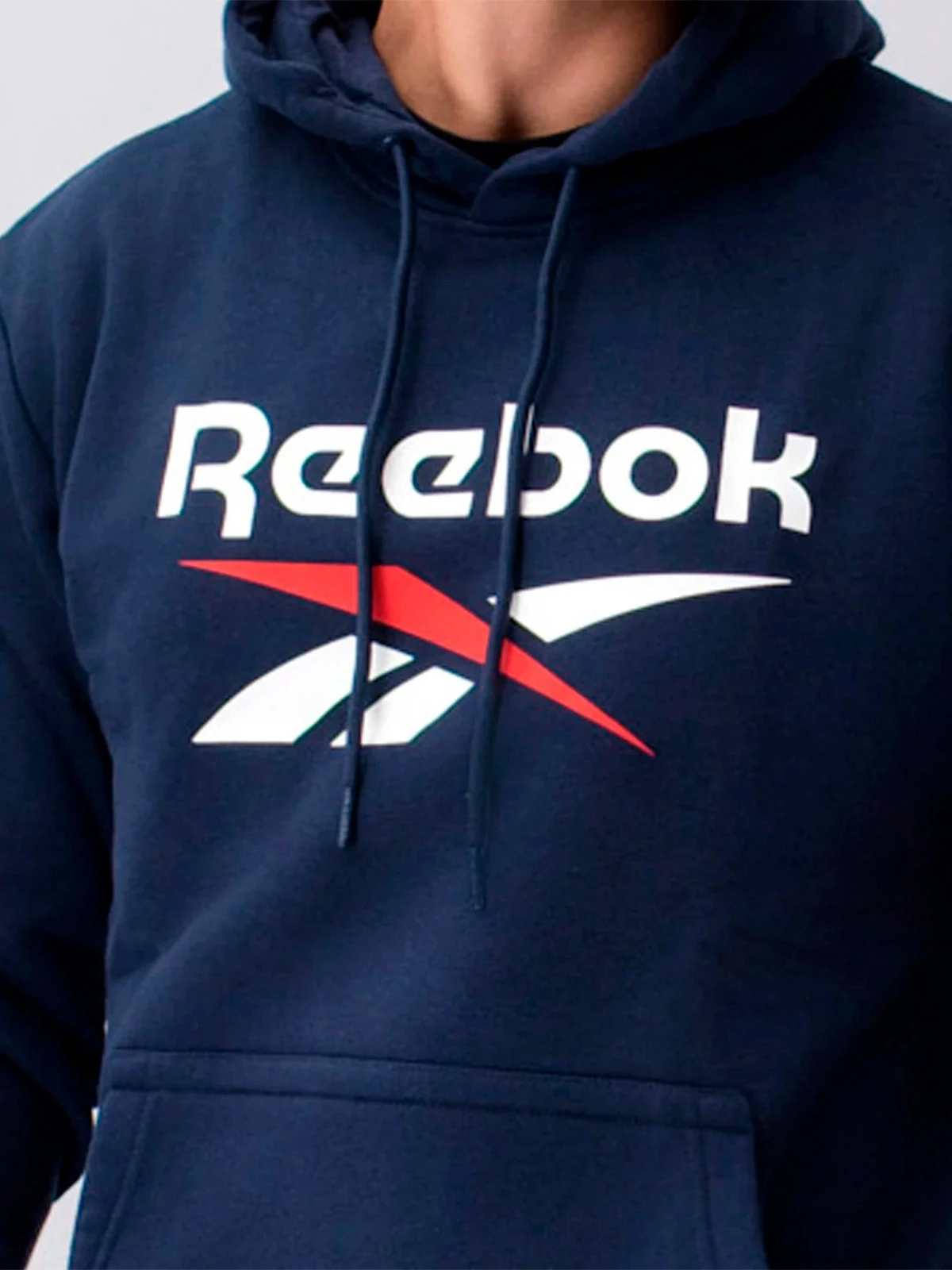 POLERA HOMBRE REEBOK AZUL HOODIE - 4