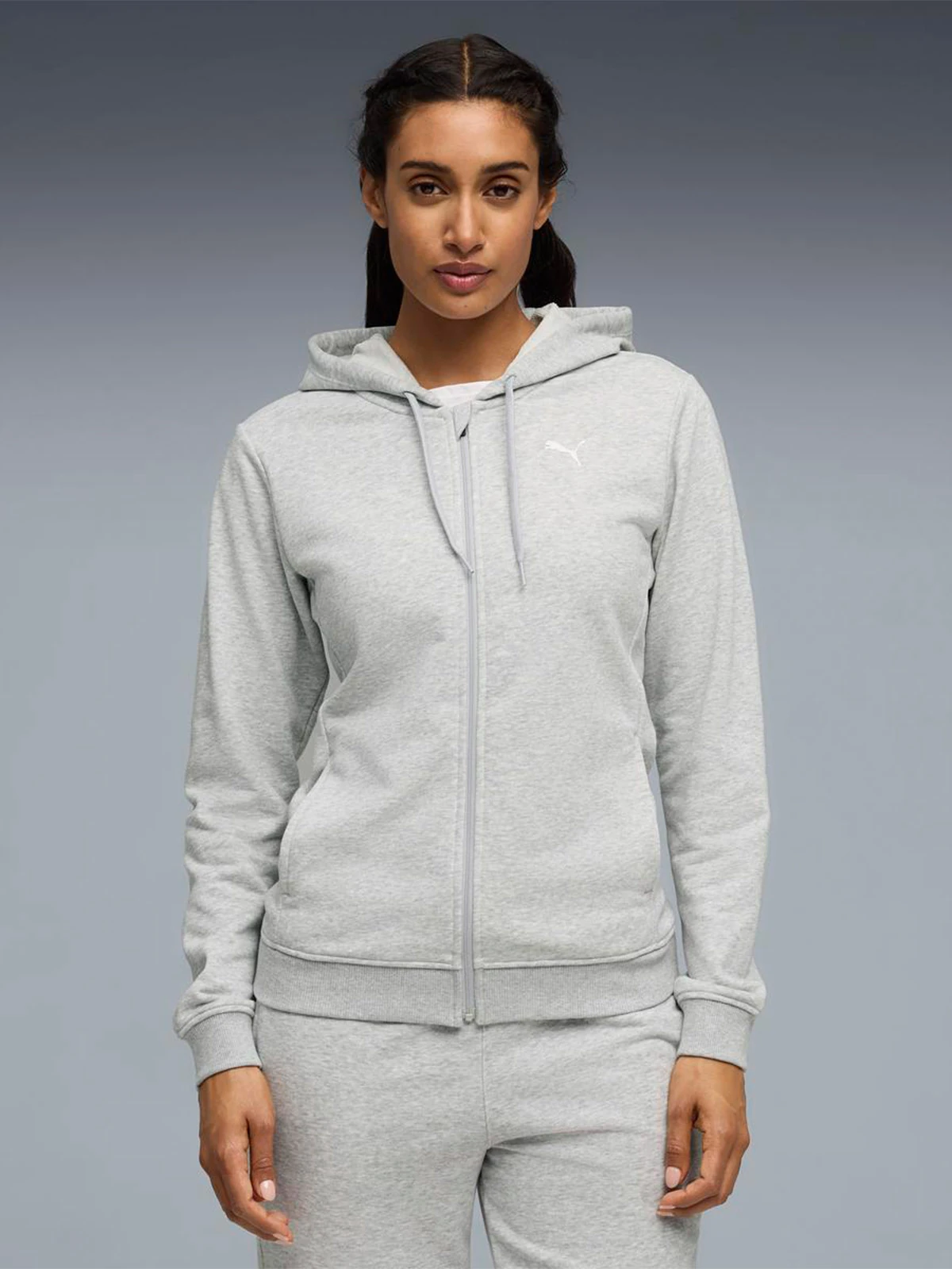 CASACA DEPORTIVA MUJER PUMA GRIS TAD ESSENTIAL - 3