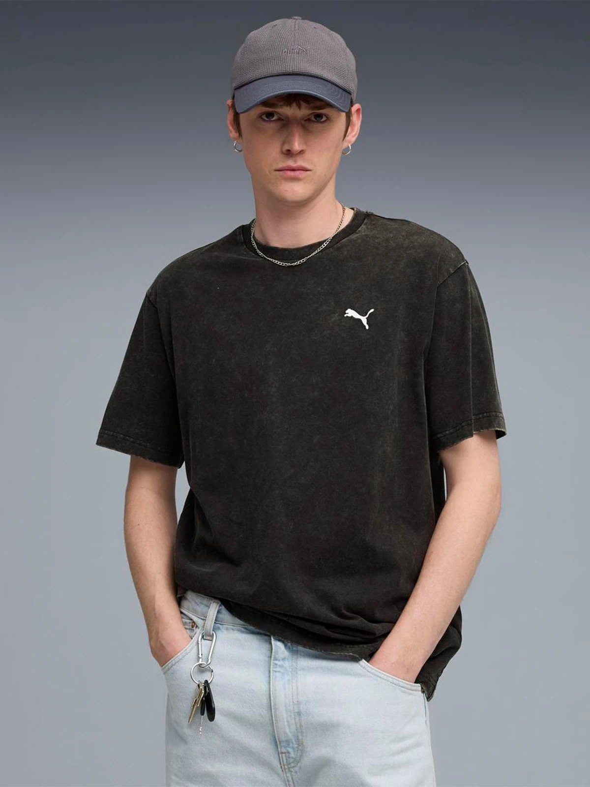 POLO DEPORTIVO HOMBRE PUMA NEGRO RELAXED WASH - 3