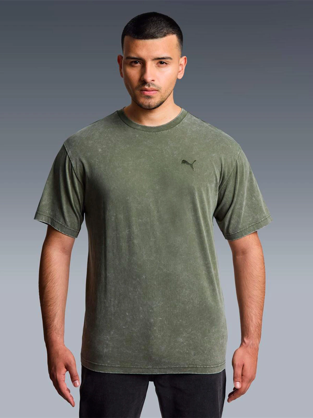 POLO DEPORTIVO HOMBRE PUMA VERDE RELAXED WASH - 3