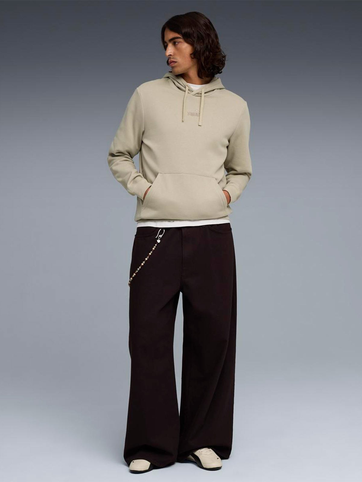 POLERA HOMBRE PUMA BEIGE CENTERED LOGO - 5