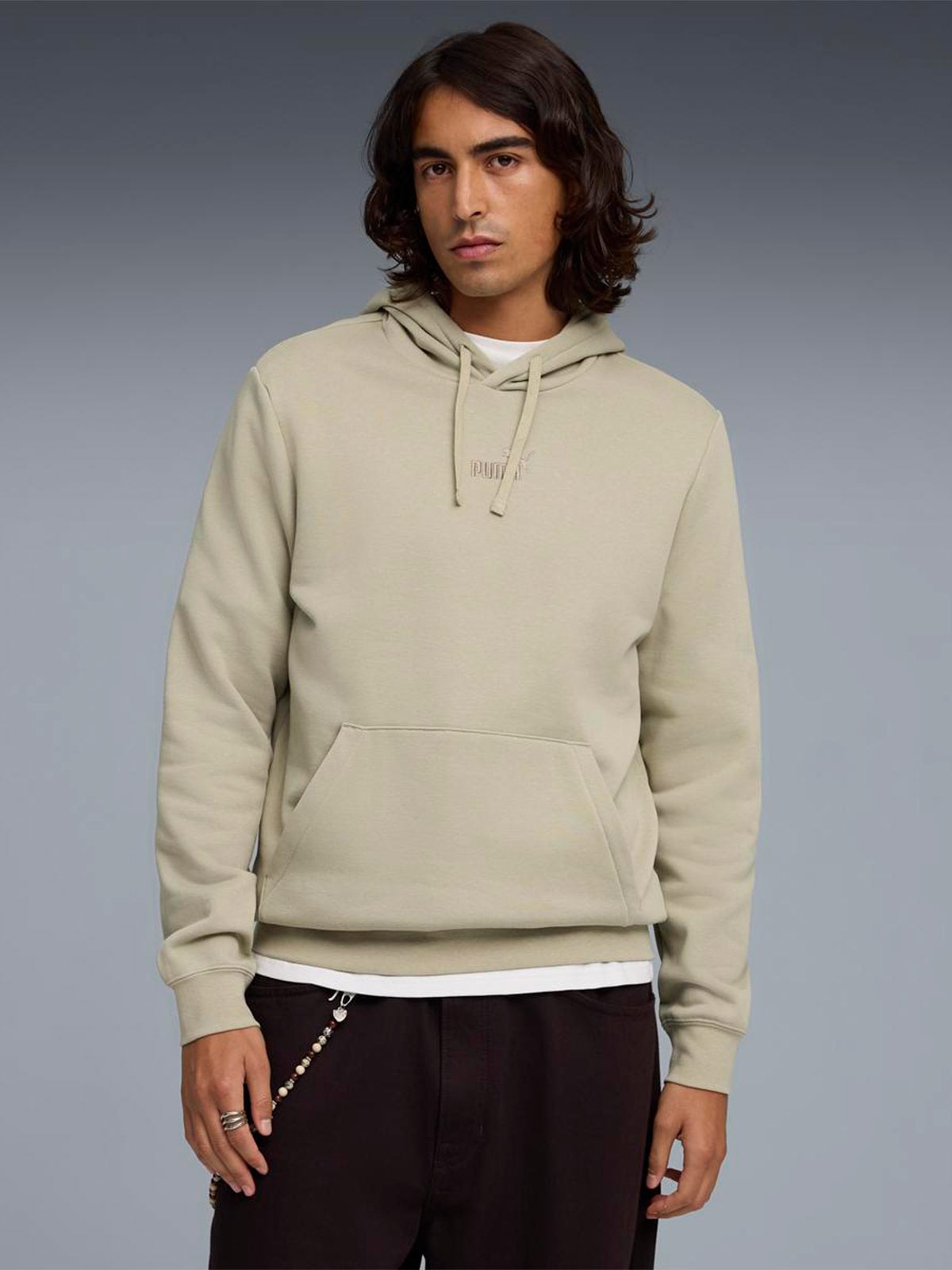 POLERA HOMBRE PUMA BEIGE CENTERED LOGO - 3