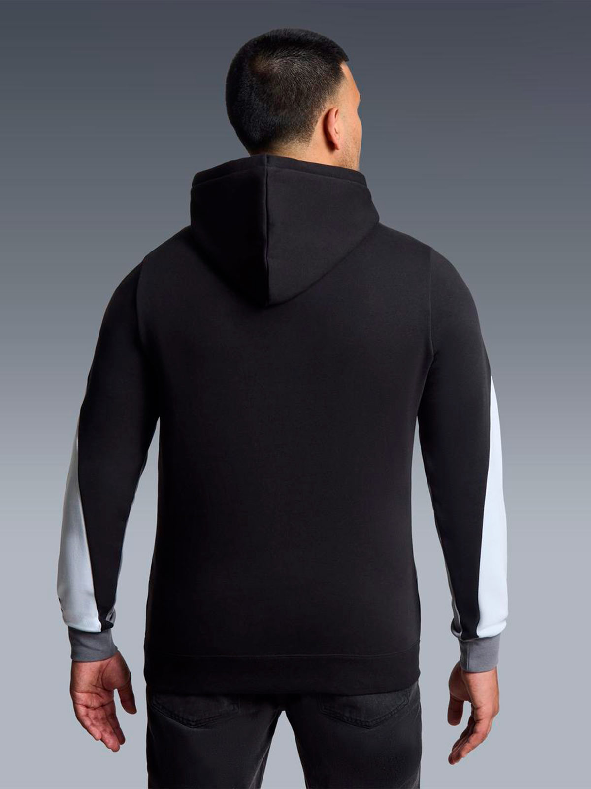 POLERA DEPORTIVA HOMBRE PUMA NEGRO BLOCK HOODIE - 3