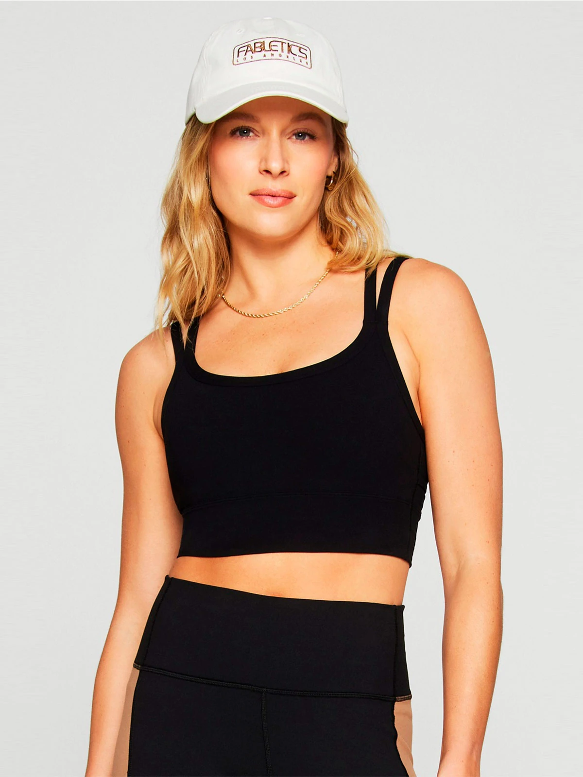 TOP DEPORTIVO MUJER FABLETICS NEGRO LONGLINE - 1