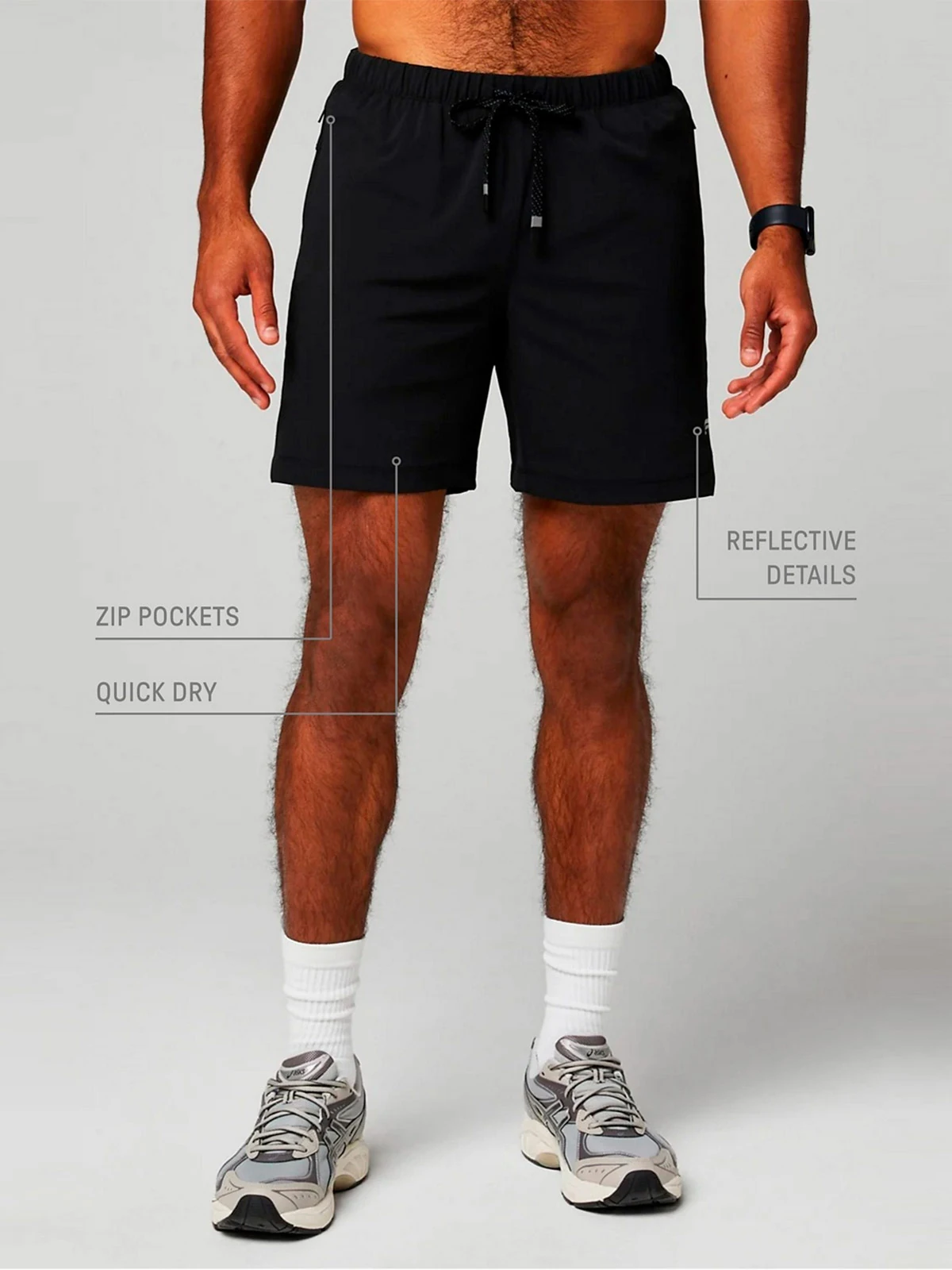 SHORT DEPORTIVO HOMBRE FABLETICS NEGRO MATE THE 7 ONE - 3