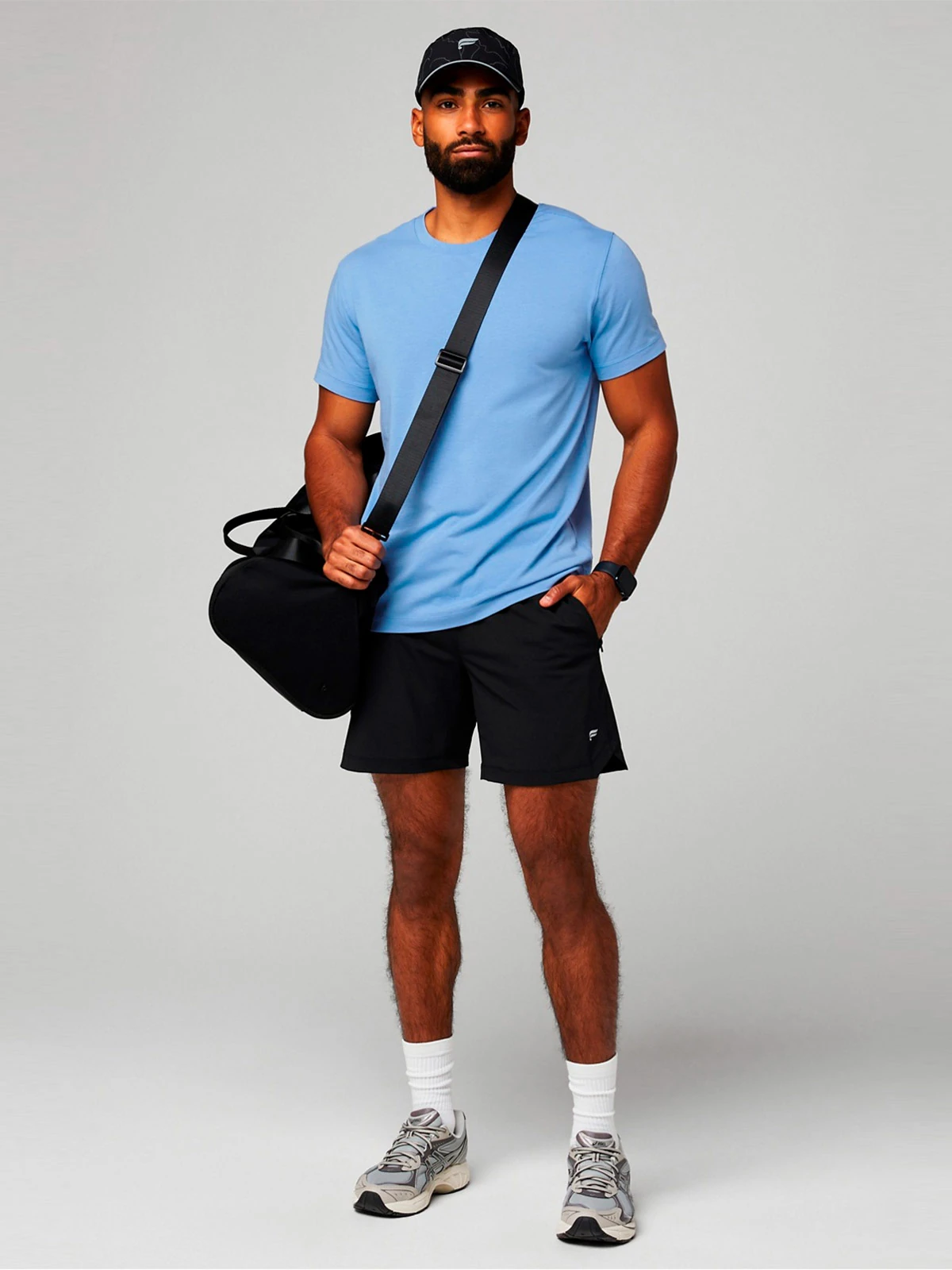SHORT DEPORTIVO HOMBRE FABLETICS NEGRO MATE THE 7 ONE - 5