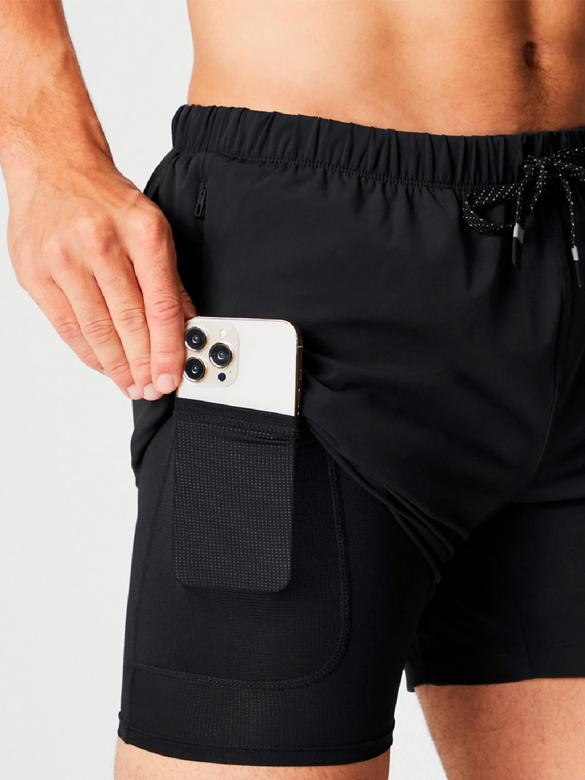 SHORT DEPORTIVO HOMBRE FABLETICS NEGRO THE 5 ONE - 2