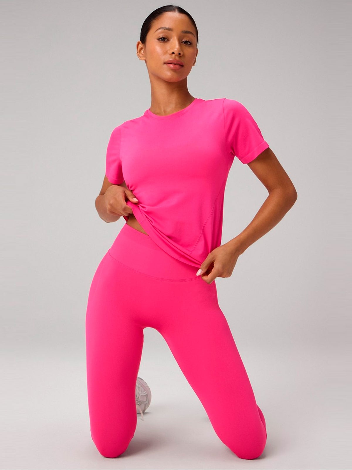POLO MUJER FABLETICS ROSADO FEATHER TECH - 4