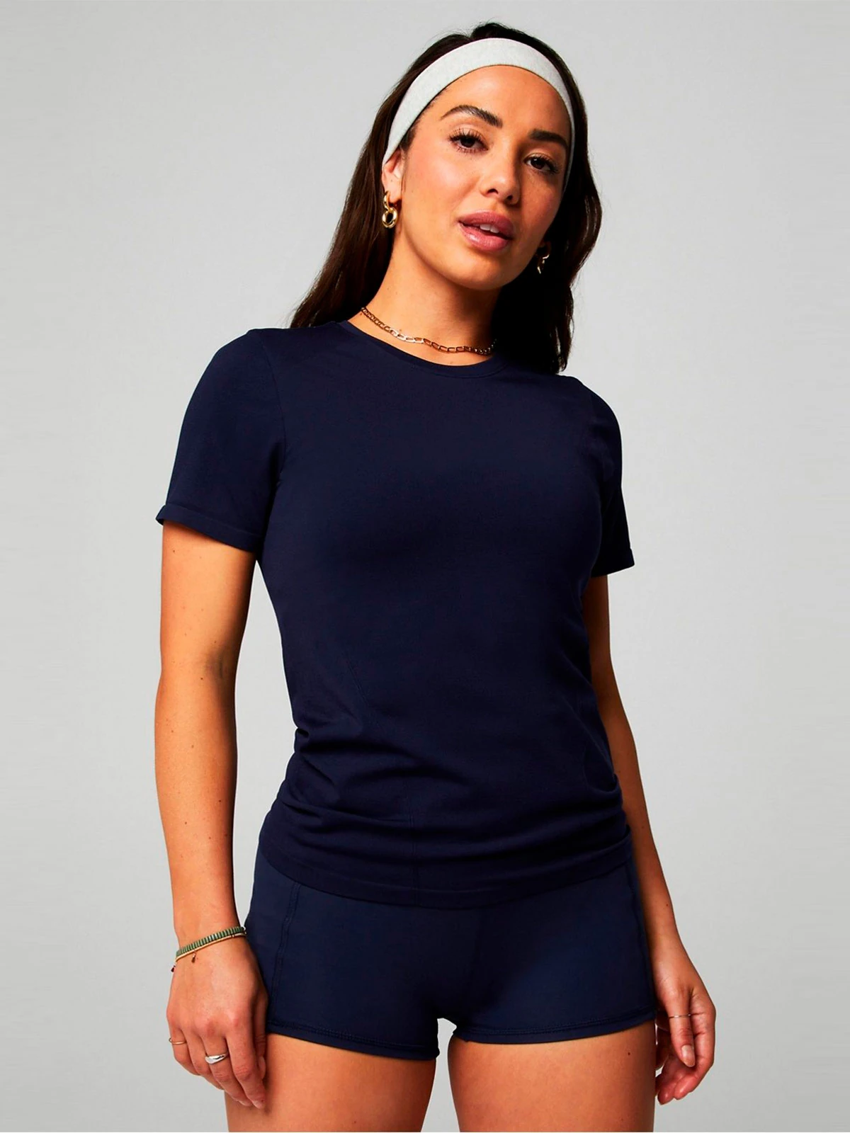 POLO MUJER FABLETICS AZUL FEATHER TECH - 1