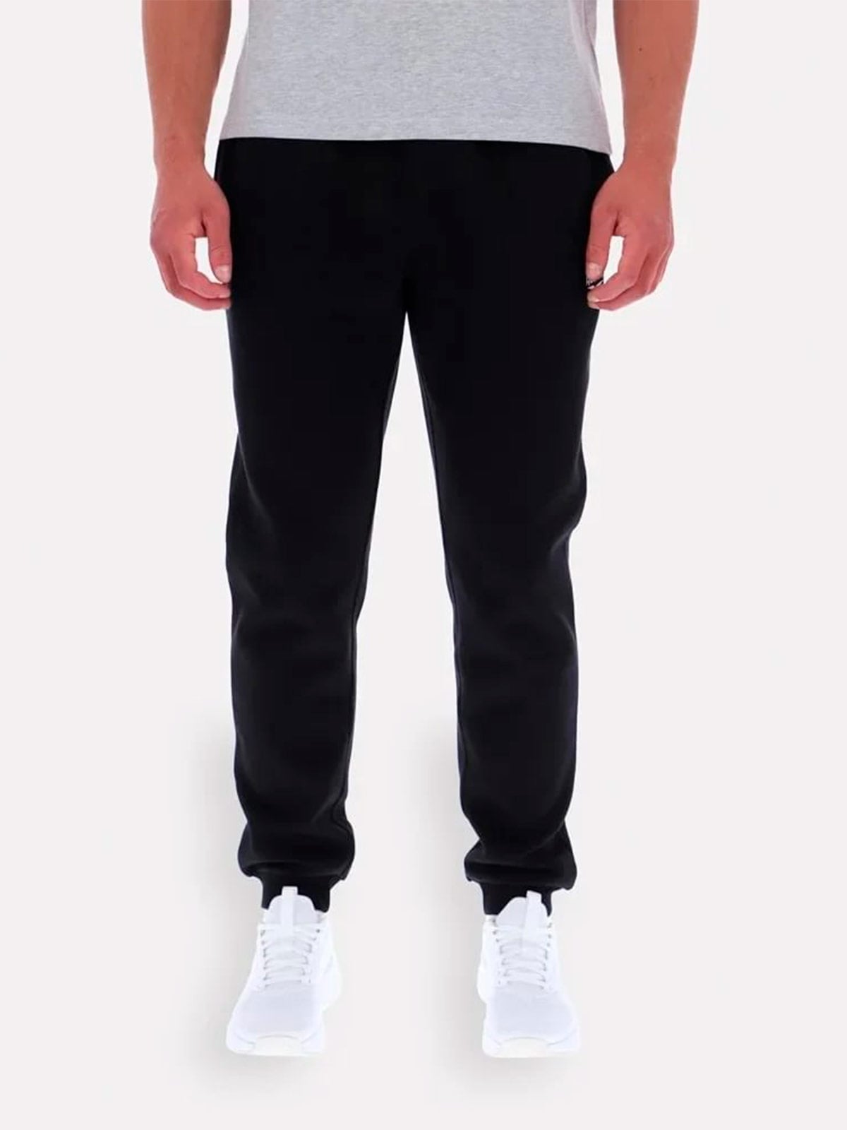 PANTALÓN BUZO ALGODÓN HOMBRE REEBOK NEGRO CUFF - 1