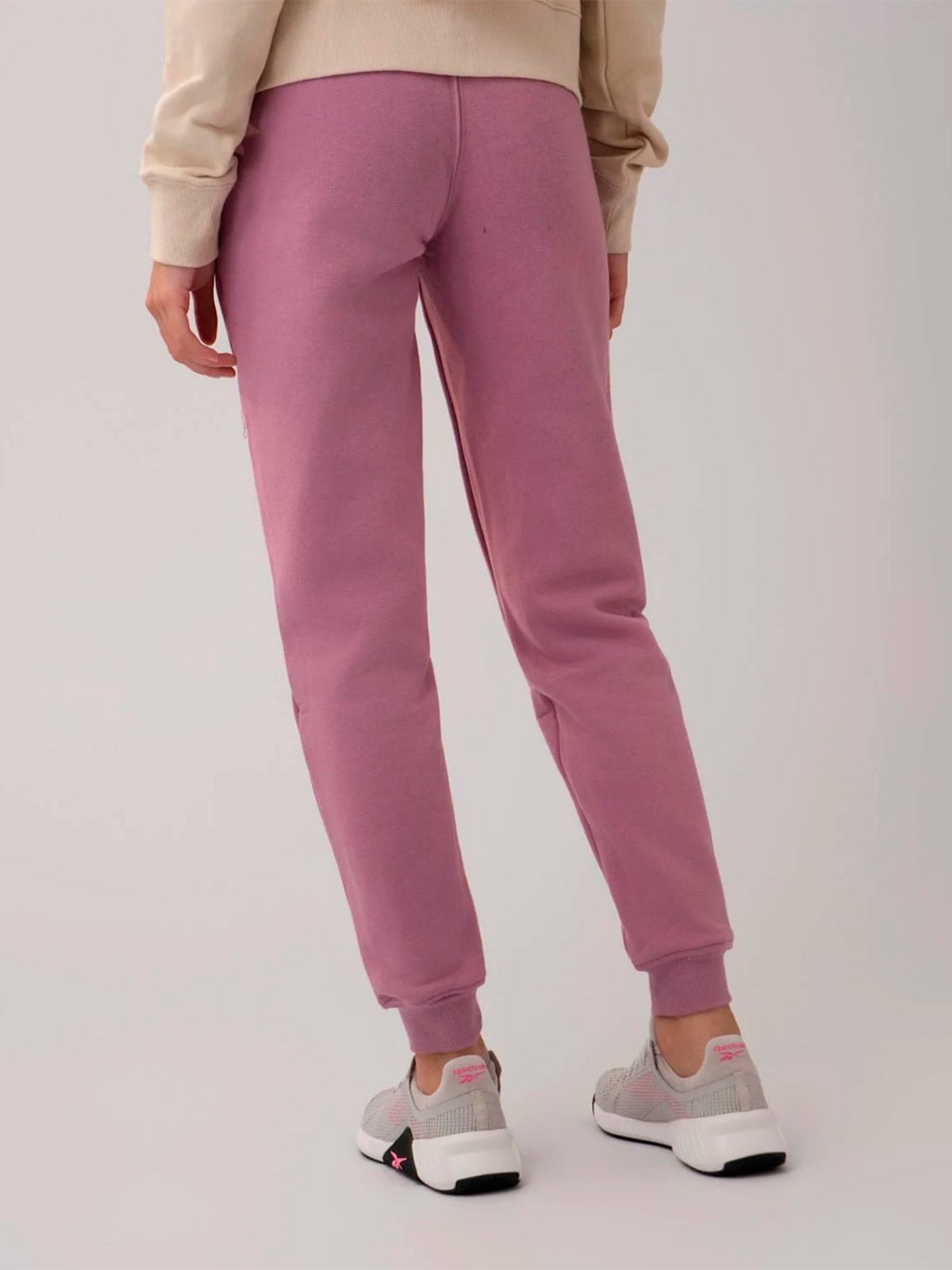 PANTALÓN BUZO MUJER ALGODÓN REEBOK ROSADO CUFF - 3