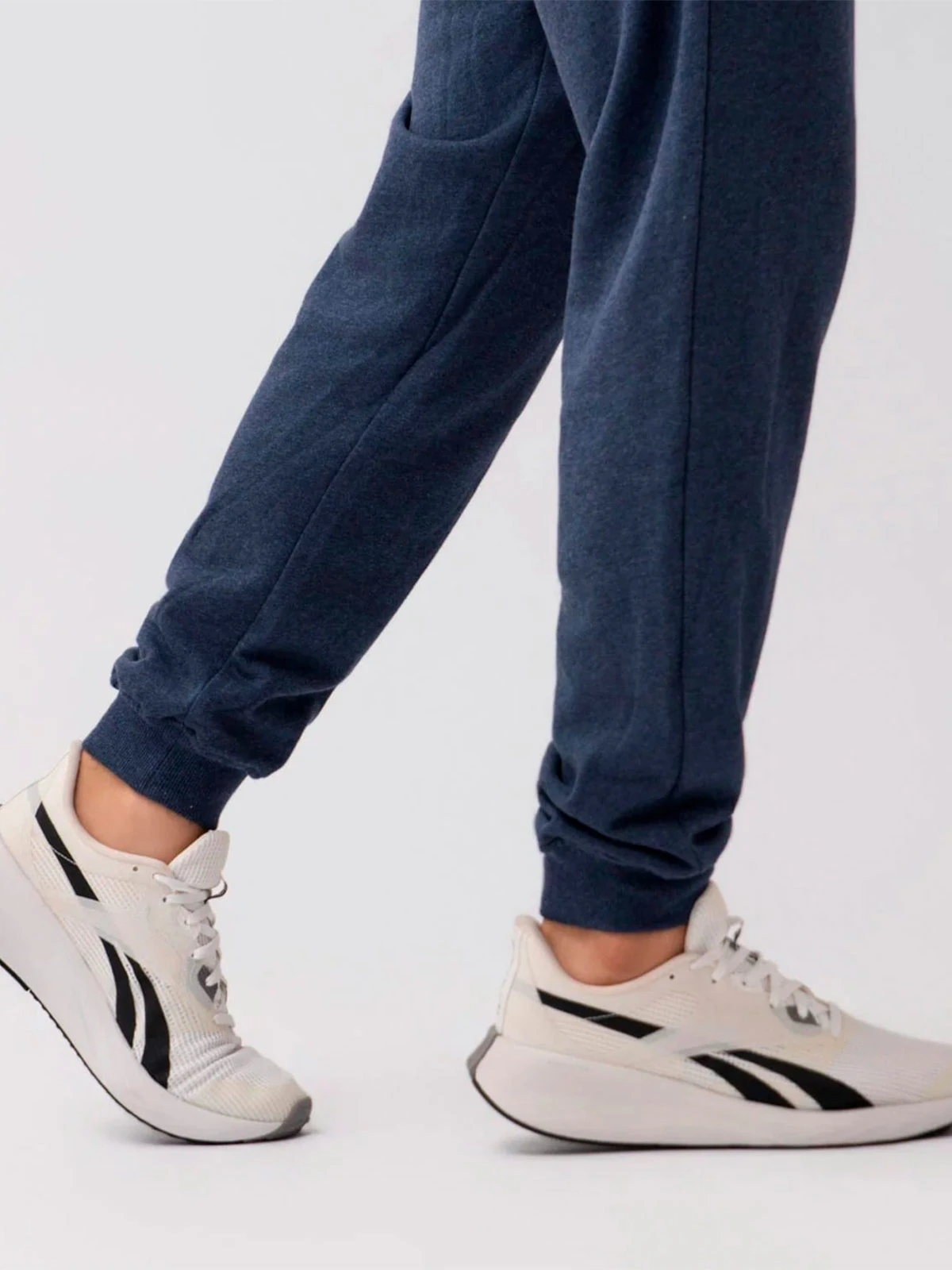 PANTALÓN BUZO ALGODÓN HOMBRE REEBOK AZUL CUFF - 4