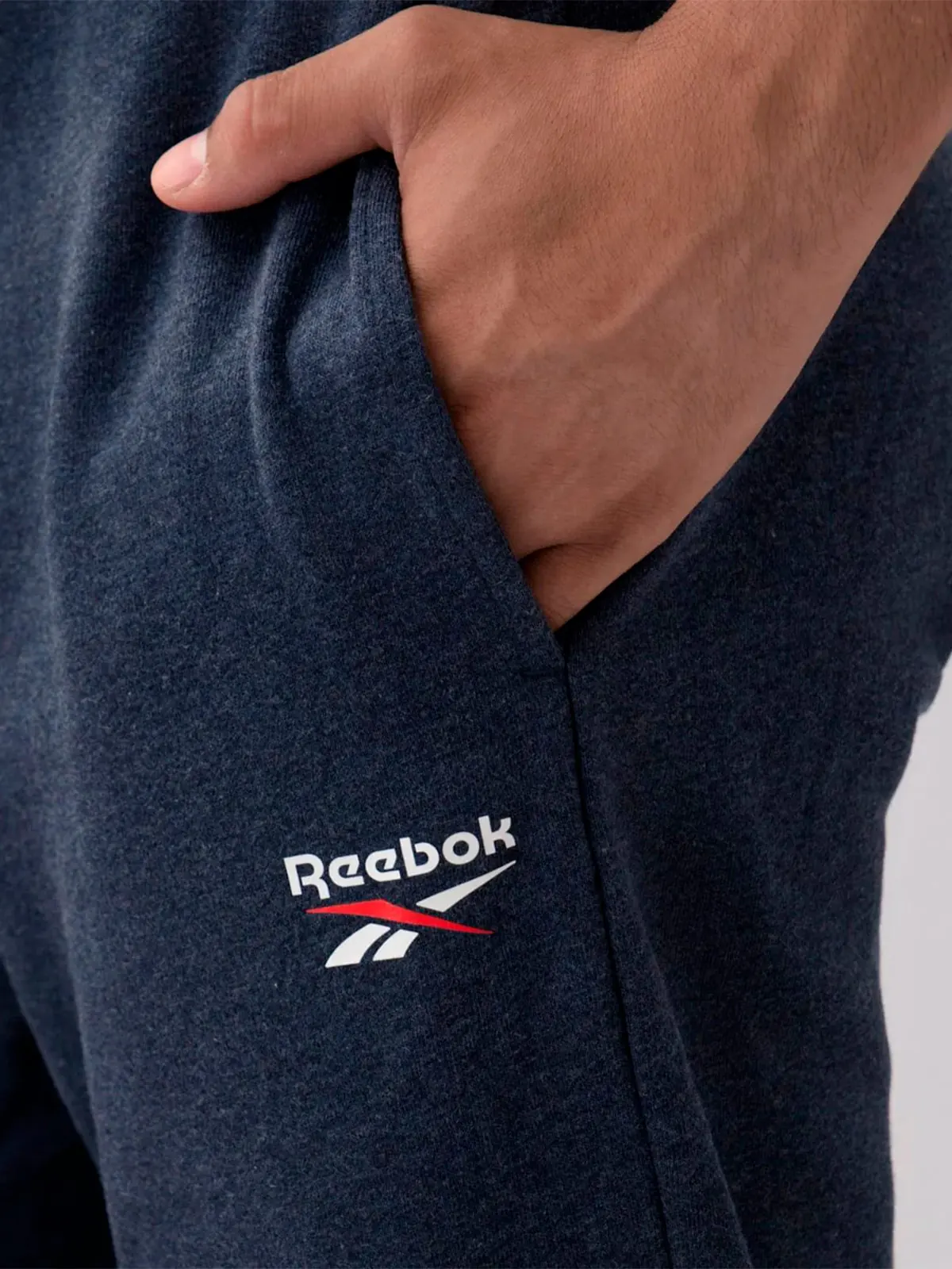 PANTALÓN BUZO ALGODÓN HOMBRE REEBOK AZUL CUFF - 3