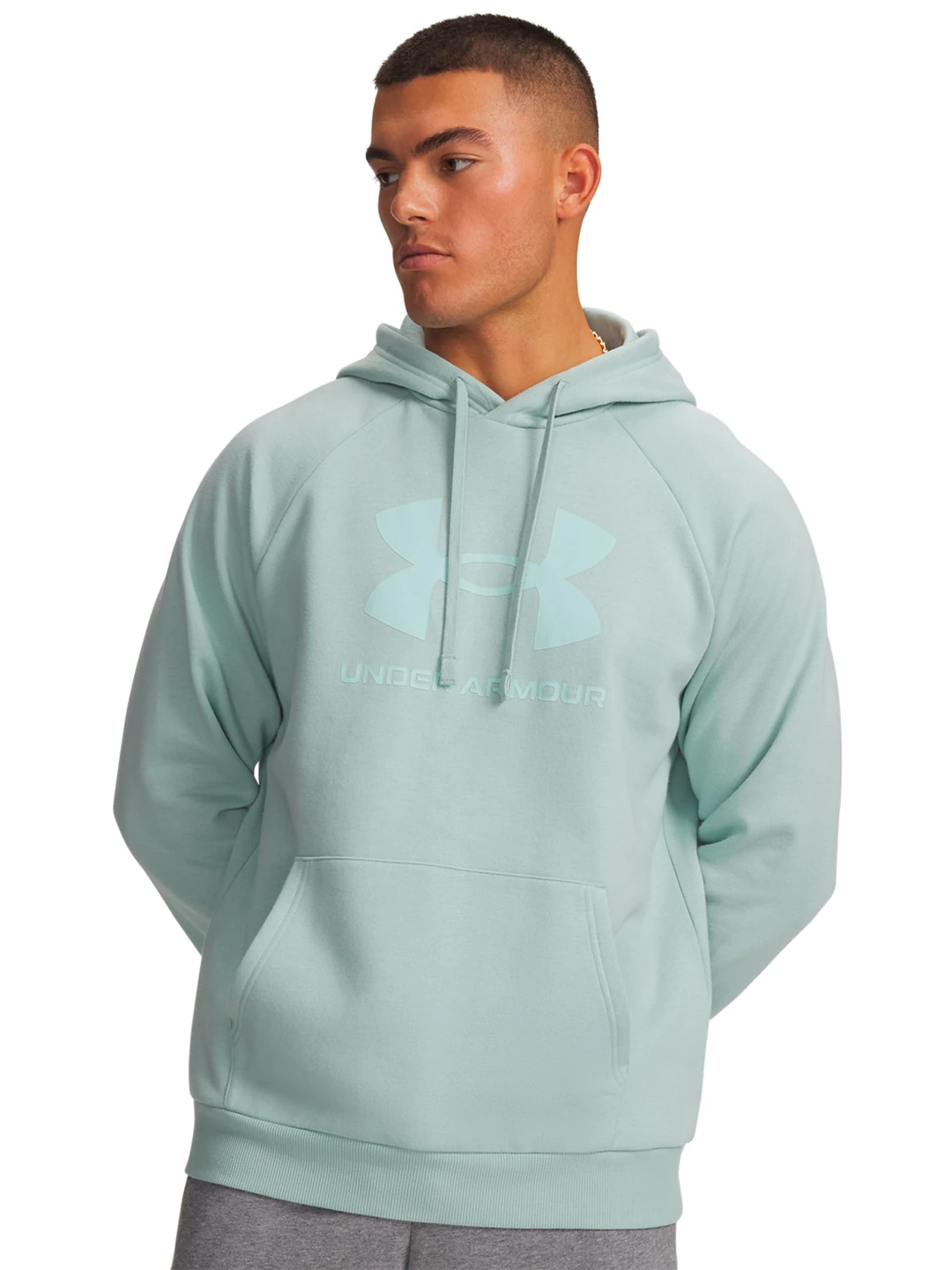 POLERA DEPORTIVA HOMBRE UNDER ARMOUR AZUL HOODIE - 1