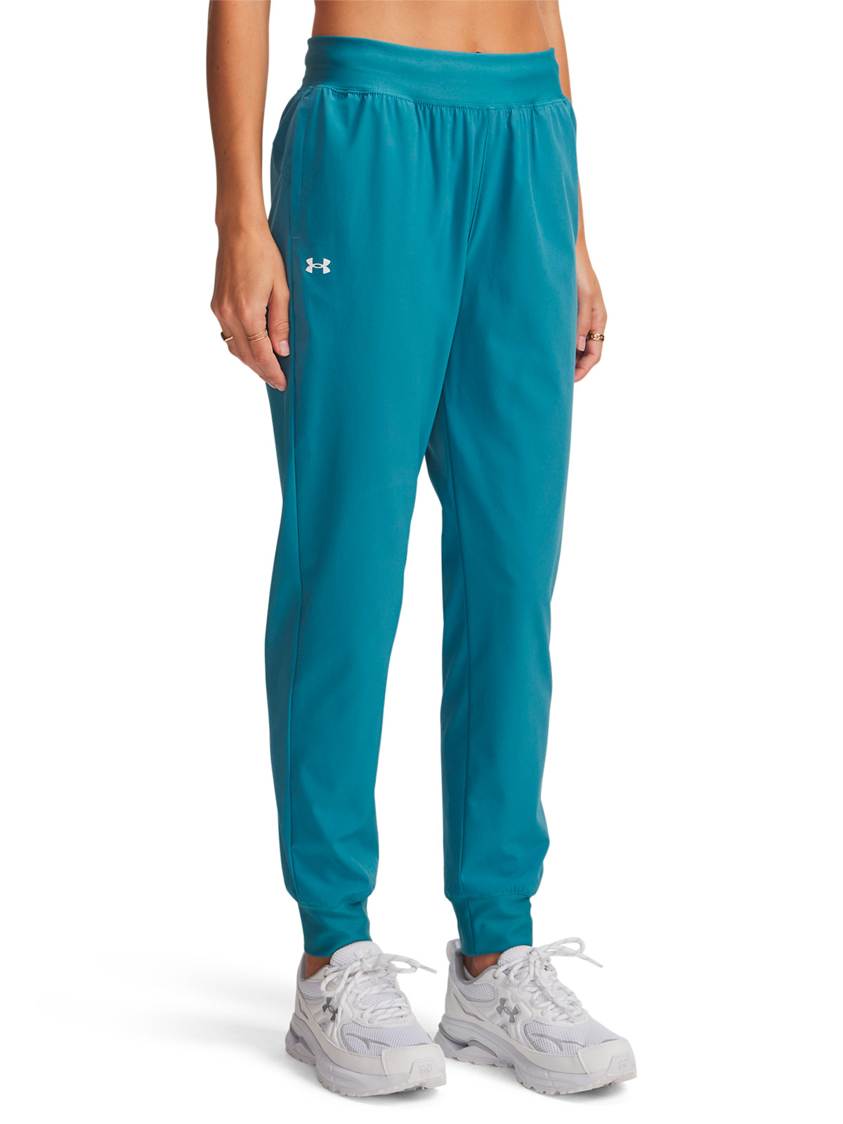 PANTALÓN BUZO MUJER UNDER ARMOUR AZUL RIVAL - 1