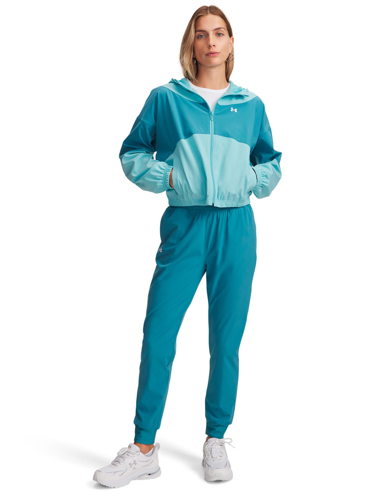 PANTALÓN BUZO MUJER UNDER ARMOUR AZUL RIVAL - 3