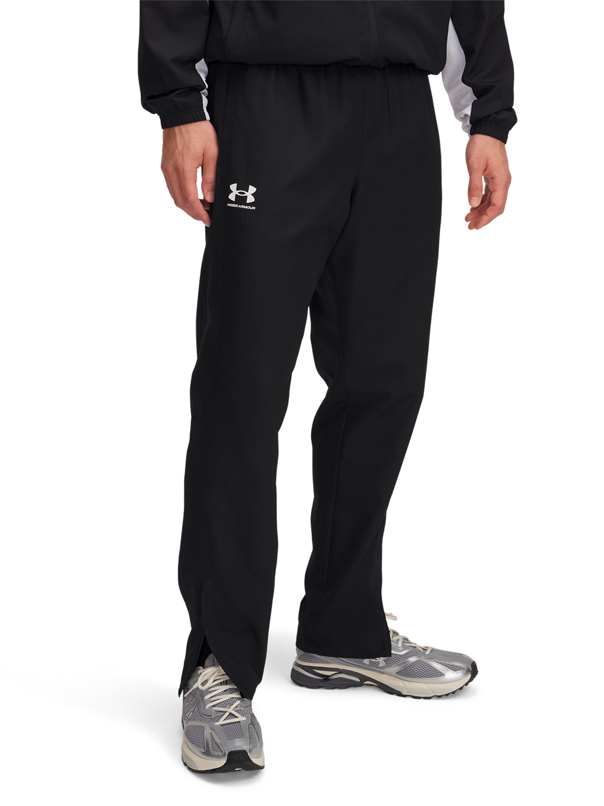 PANTALÓN BUZO HOMBRE UNDER ARMOUR NEGRO RIVAL - 1