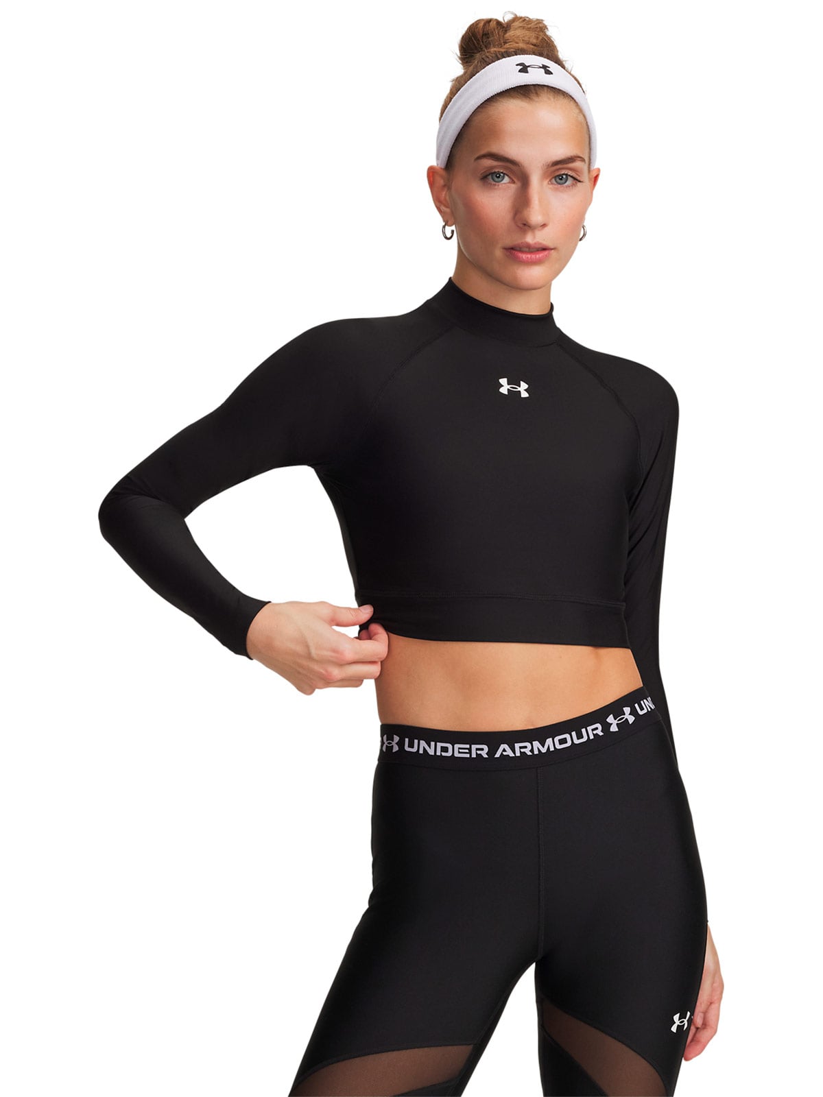 POLO DEPORTIVO MANGA LARGA MUJER UNDER ARMOUR NEGRO - 1