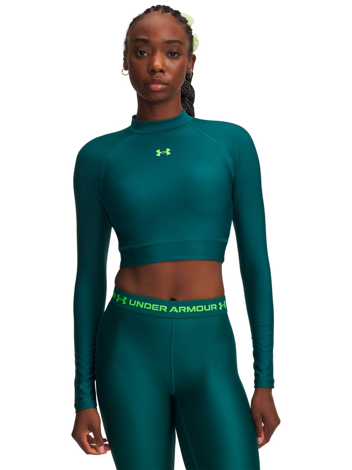 POLO DEPORTIVO MANGA LARGA MUJER UNDER ARMOUR VERDE - 1