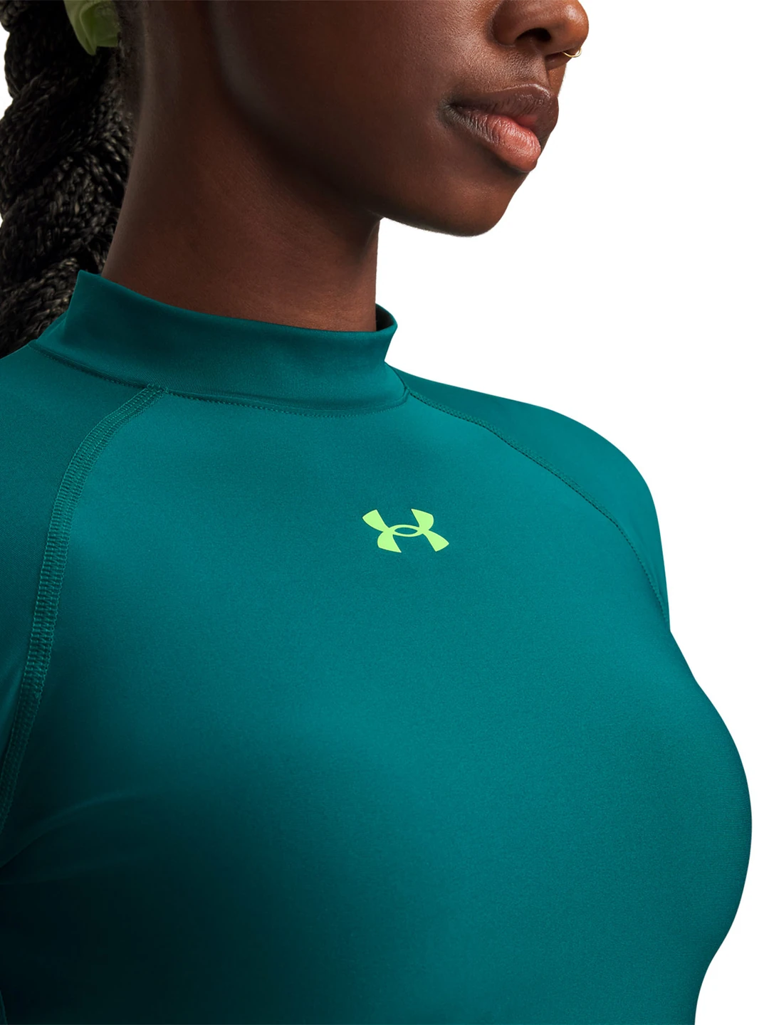 POLO DEPORTIVO MANGA LARGA MUJER UNDER ARMOUR VERDE - 3