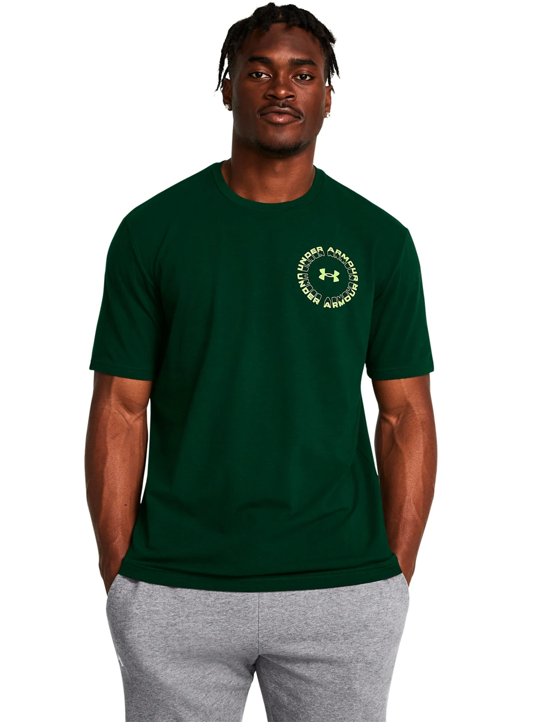 POLO MANGA CORTA HOMBRE UNDER ARMOUR VERDE RADIAL - 1