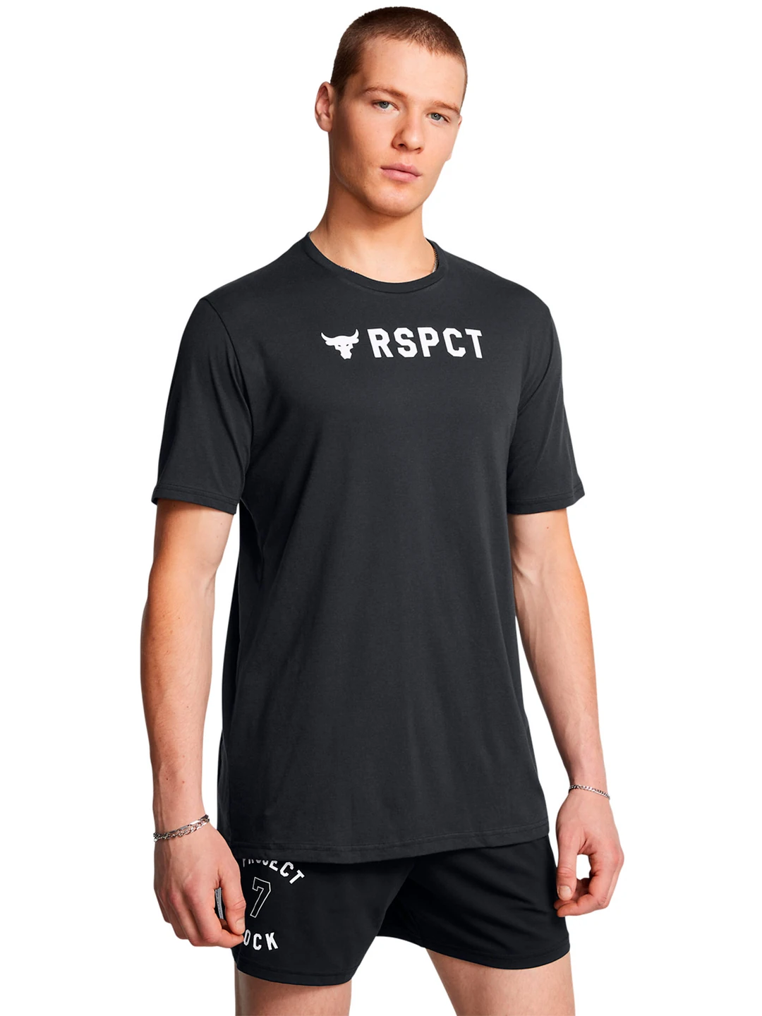 POLO MANGA CORTA HOMBRE UNDER ARMOUR NEGRO PROJECT ROCK - 1