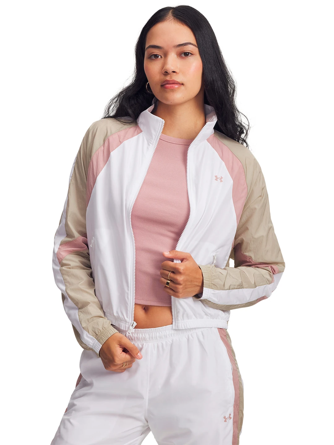 CASACA DEPORTIVA MUJER UNDER ARMOUR BLANCO ICON - 1