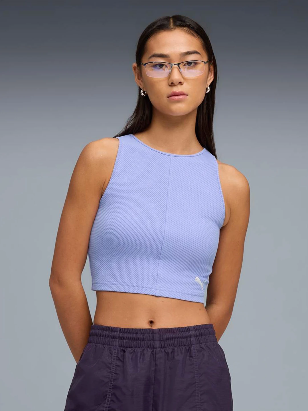 POLO MUJER PUMA MORADO RIBBED - 3